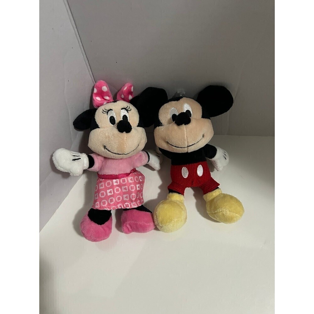 Mickey & Minnie Mouse Disney Baby Rattle Plush Dolls